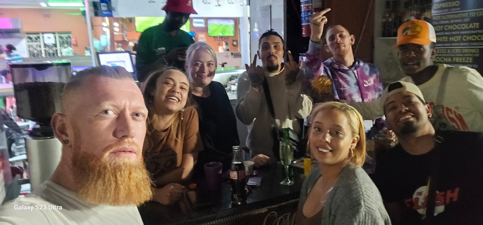 Crowd at the bar
