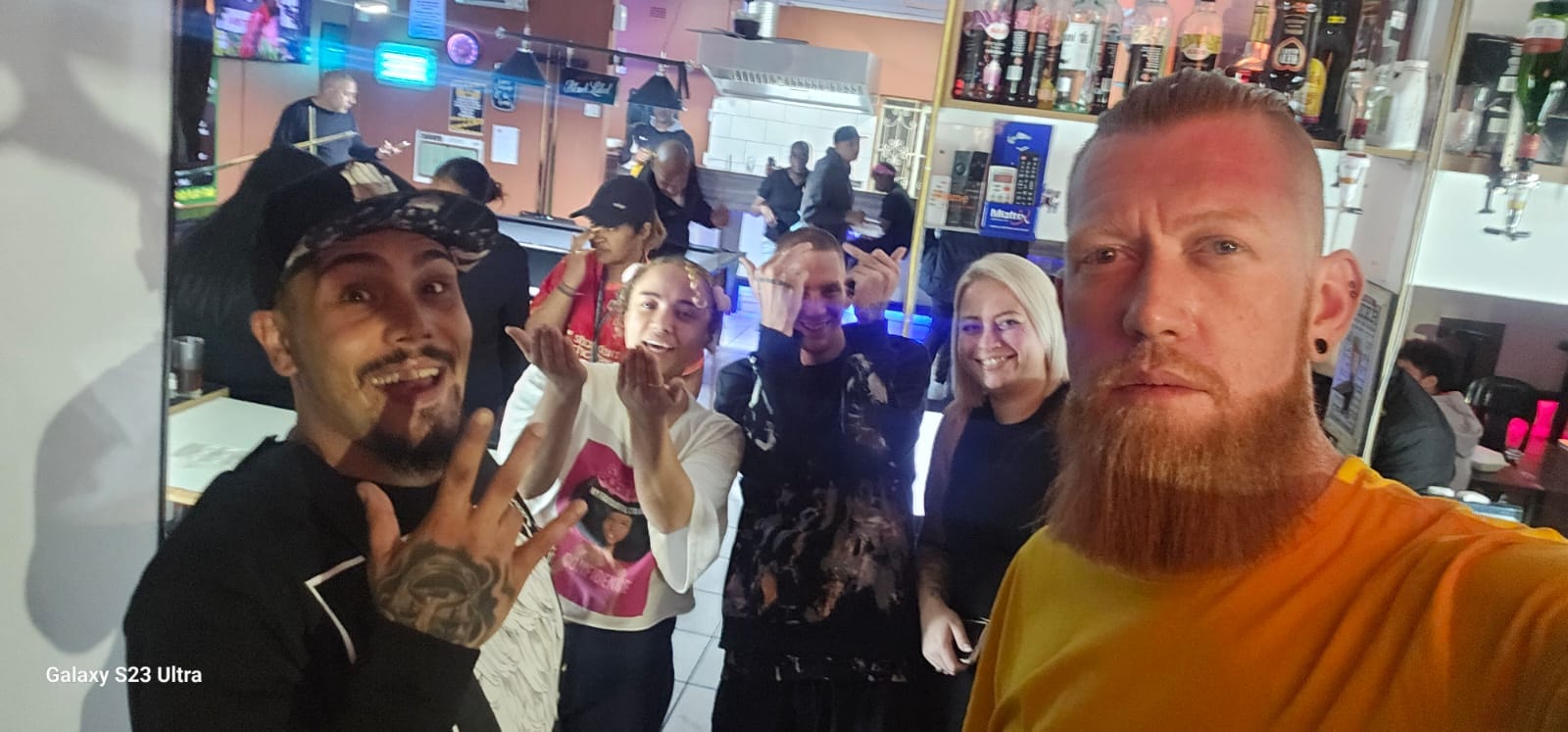 Group celebrating