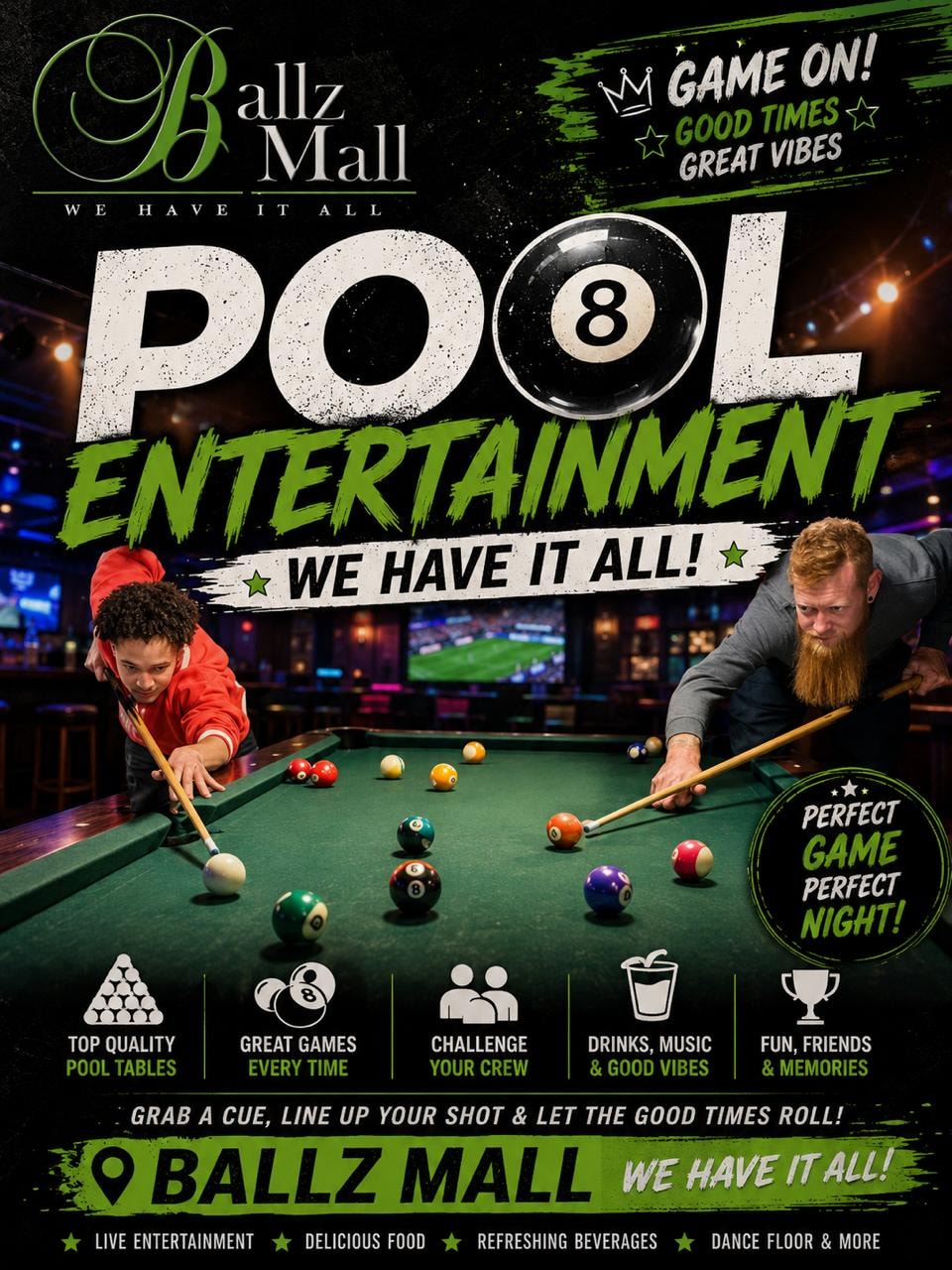 Pool and games area at After Hours